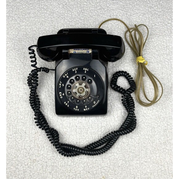 Vintage Bell Western Electric Rotary Dial Black Phone 500 UNTESTED - Picture 1 of 4